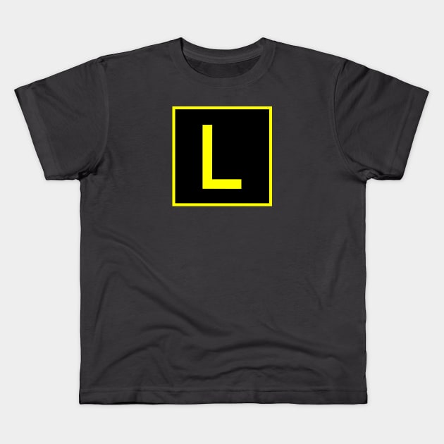 L - Lima - FAA taxiway sign, phonetic alphabet Kids T-Shirt by Vidision Avgeek